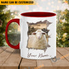 Uni Sheep Funny Personalized Name Two Tone Mug