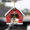 Uni Personalized Charolais Christmas Barn Ornament – Custom Farm Name 2025