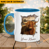 Uni Highland Funny Personalized Name Two Tone Mug