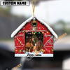 Uni Personalized Horse Christmas Barn Ornament – Custom Farm Name 2025