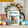 Uni Texas Longhorn Personalized Name Two Tone Mug