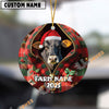 Uni Personalized Farm Name Merry Brown Swiss Farm Plaid Ornament