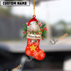 Uni Personalized Sheep Christmas Stocking Acrylic Ornament