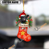 Uni Personalized Belted Galloway Christmas Stocking Ornament
