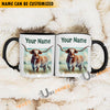 Uni Texas Longhorn Personalized Name Two Tone Mug