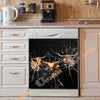 Uni Texas Longhorn Broken Glasses Dishwasher Door Cover