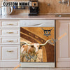 Uni Texas Longhorn Brown Custom Name Dishwasher Door Cover