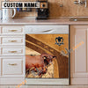 Uni Beefmaster Brown Custom Name Dishwasher Door Cover