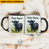 Uni Black Angus Personalized Name Two Tone Mug