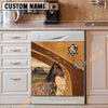 Uni Horse Brown Custom Name Dishwasher Door Cover