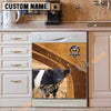 Uni Belted Galloway Brown Custom Name Dishwasher Door Cover