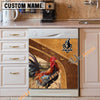 Uni Chicken Brown Custom Name Dishwasher Door Cover