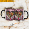 Uni Chicken Couple Personalized Name Two Tone Mug