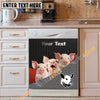 Uni Pig Cattle Metal Pattern Custom Name Dishwasher Door Cover