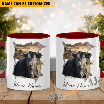 Uni Belted Galloway Funny Personalized Name Two Tone Mug