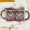 Uni Brahman Couple Personalized Name Two Tone Mug