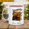 Uni Highland Funny Personalized Name Two Tone Mug