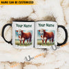 Uni Hereford Personalized Name Two Tone Mug