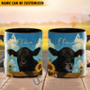 Uni Black Angus Peace Farm Personalized Name Two Tone Mug (10 Cattle Breeds)