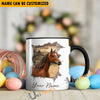 Uni Horse Funny Personalized Name Two Tone Mug