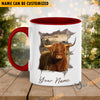 Uni Highland Funny Personalized Name Two Tone Mug