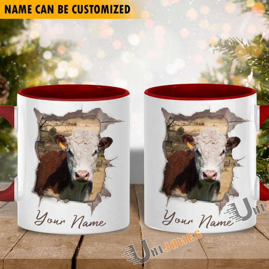 Uni Hereford Funny Personalized Name Two Tone Mug