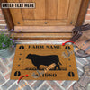 Uni Angus Hoove Custom Farm Name Custom Year Coir Doormat