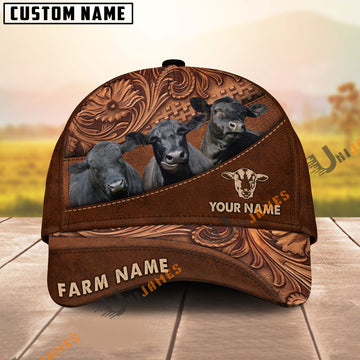 Uni Black Angus Farming Life Customized Name And Farm Name 3D Classic Cap