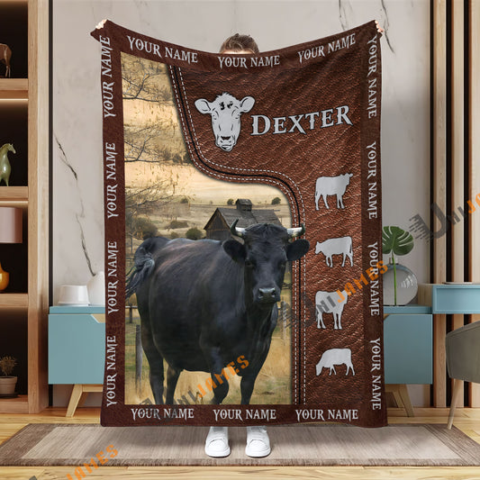 Uni Personalized Name Dexter Farm Super Soft Blanket