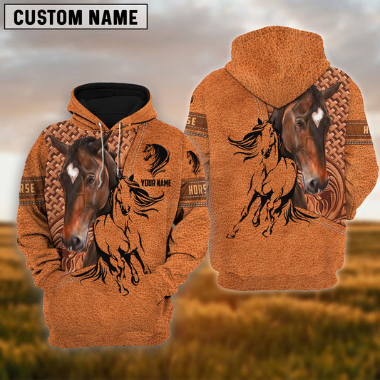 Uni Quarter Horse Custom Name Horse Lovers 3D Hoodie