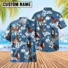 Unique Clydesdale Horse Blue Tribal Hawaiian Shirt