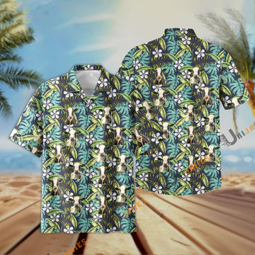 Uni Holstein Summer Blue Flowers 3D Hawaiian Shirt