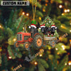 Uni Personalized Farm Tractor Christmas Ornament with Dexter & Tree Acrylic Ornament