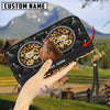 Uni Thoroughbred Leather Heart Pattern Custom Name 3D Leather Clutch