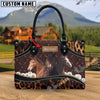 Unijames Hackney Happiness Sunflower Custom Name 3D Leather Handbag
