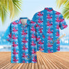 UniJames Comfort Hibiscus (Miami) Button Shirt, Hawaiian Shirt For Men