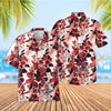 UniJames Watercolor Hibiscus - Red Short Sleeve Hawaiian Shirt