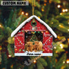 Uni Personalized Highland Christmas Barn Ornament – Custom Farm Name 2025