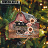 Uni Personalized Rustic Barn Black Angus Christmas Acrylic Ornament