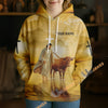 Uni Personalized Name & Farm Name Jesus Blessed This Farm Christian Hoodie (10 Cattle Breeds)