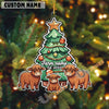 Uni Personalized Cow Family Christmas Acrylic Ornament
