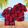 Uni Island Harmony Red   Aloha Shirt Short Sleeve Shirt Vacation Hawaiian Outdoor Vacation