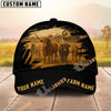 Unijames Personalized Name & Farm Name Black Cattle Hoodie Cap