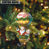 Uni Personalized Christmas Cow Farm Balloon Acrylic Ornament (14 Breed Options)