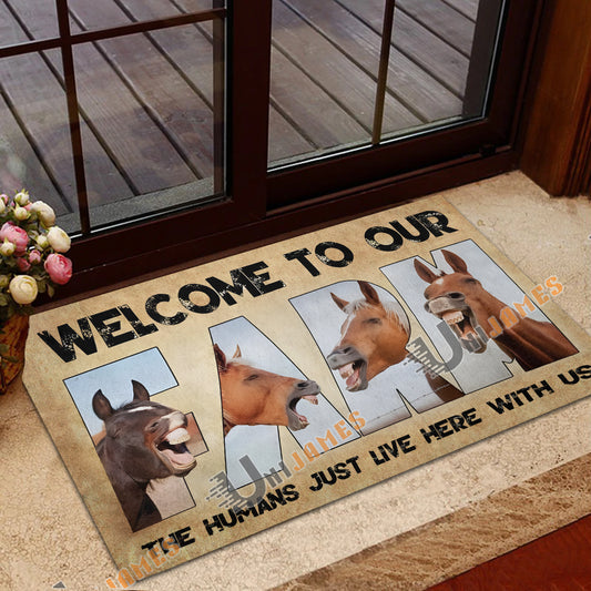 Uni Welcome To Our Farm - Horse Doormat