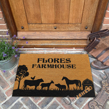 Uni Flores Farmhouse Coir Doormat