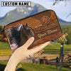 Uni Hackney Never Walk Alone Custom Name 3D Leather Clutch