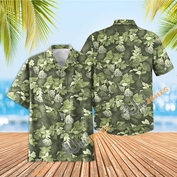 Uni Ohia Sage   Aloha Shirt Short Sleeve Shirt Vacation Hawaiian Outdoor Vacation