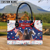 Unijames Hackney America Lover Custom Name 3D Leather Handbag
