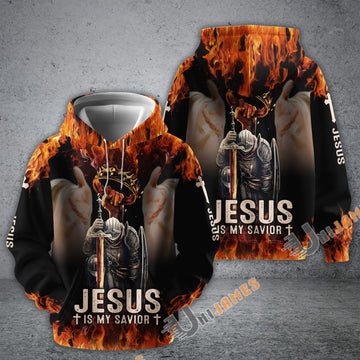 Uni Jesus Is My Savior Knight 3D Hoodie